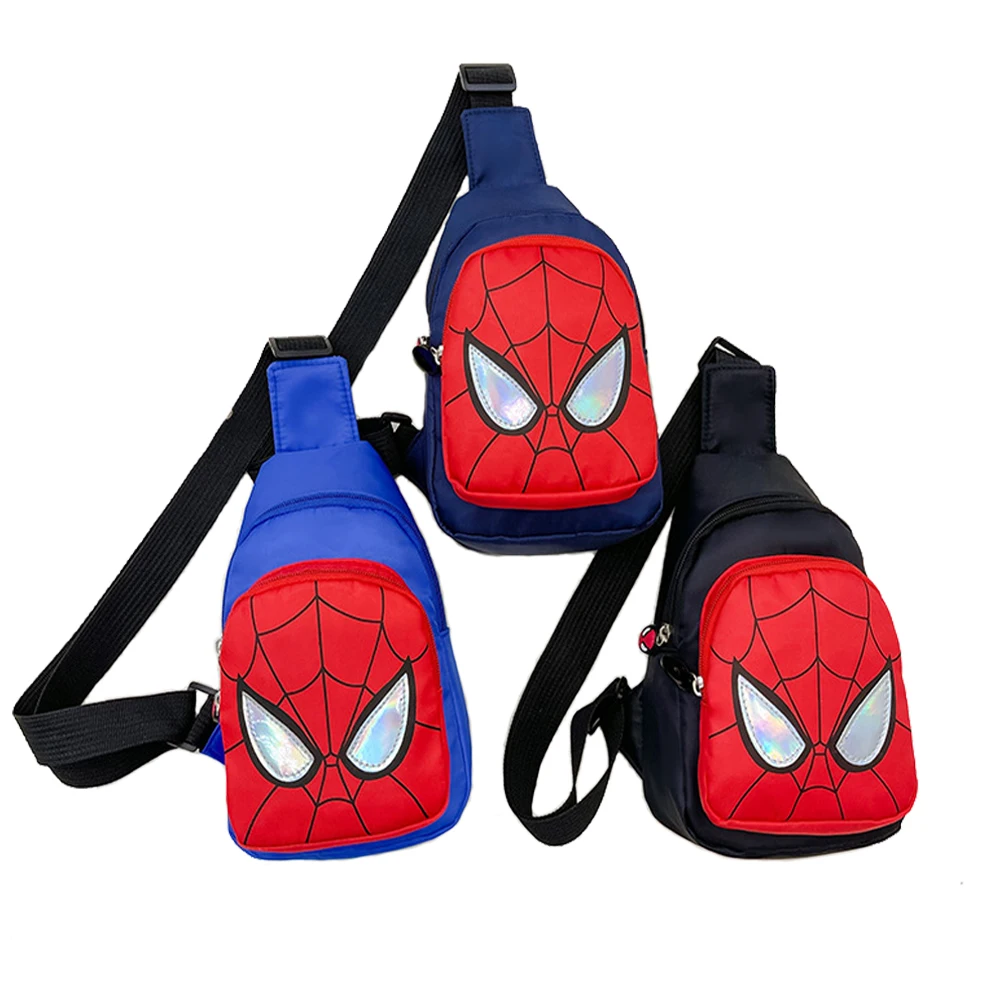 

Disney Spiderman Chest Bag Children Backpack Iron Man Print Kids Shoulder Bags Kindergarten Boys Schoolbag Gifts