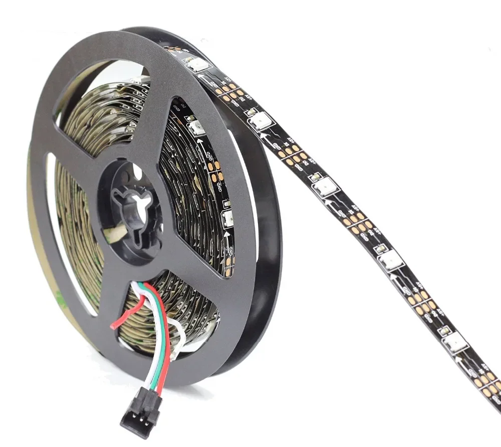 WS2812B 5050 Светодиодная лента RGB 5 м 150 300 светодиодов 144 30 60 светодиодов/м с