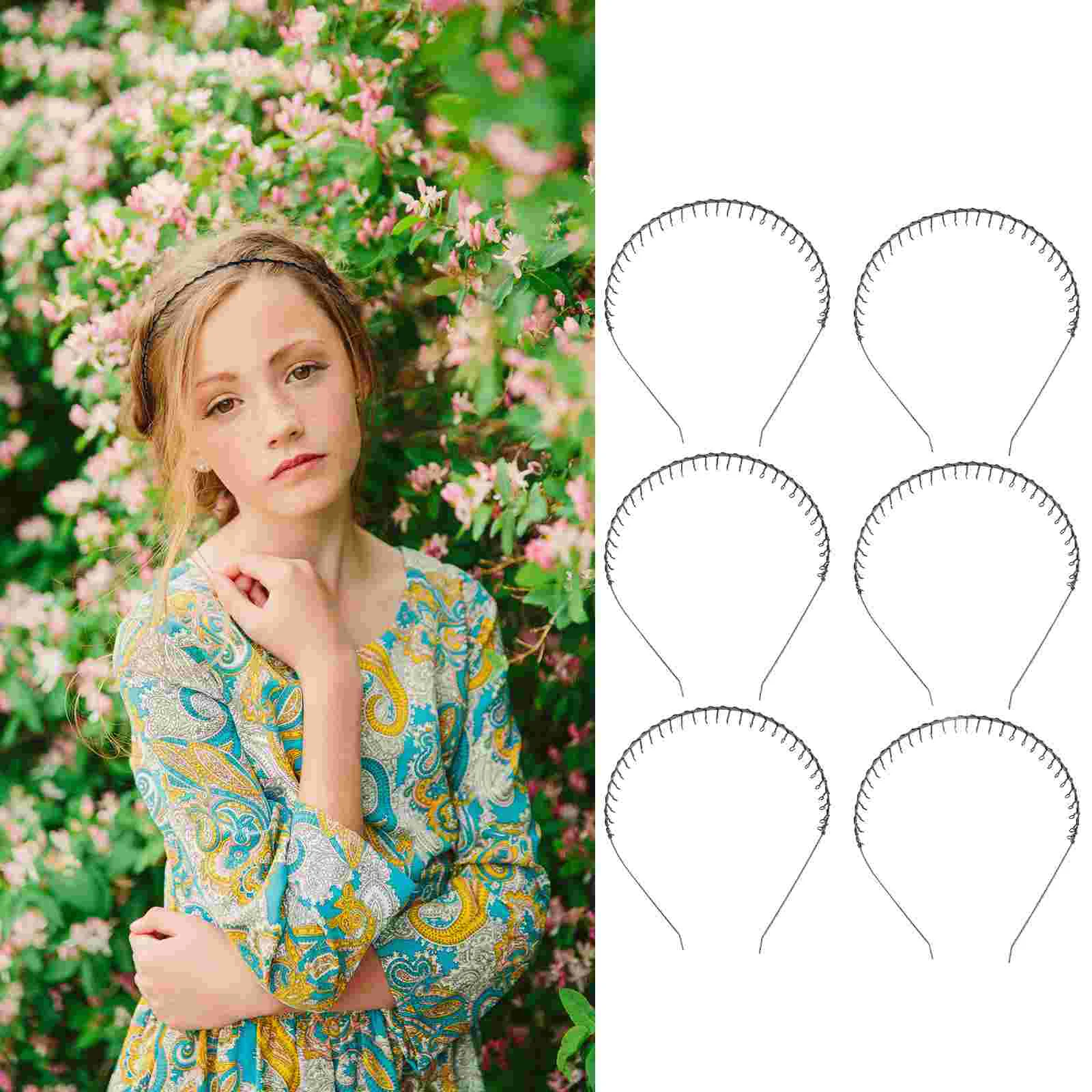 

Hair Teeth Band Headband Comb Hoop Metal Men Wavy Shower Blackwave Yoga Womenheadbands Hairband Pigtail Running Bath Makeup