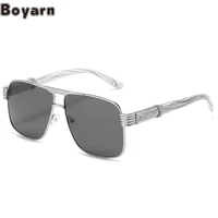 boyarn 2022 new box sunglasses steampunk personality large frame double beam versatile square glasses fashion sunglasses women