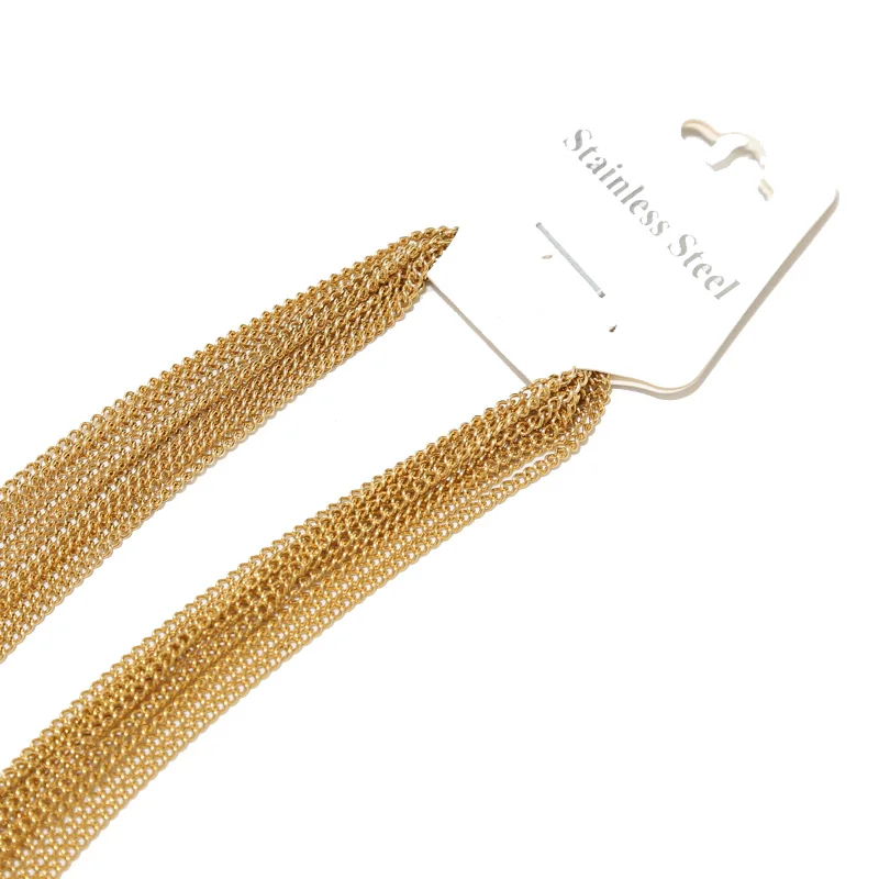 Цепочка-удлинитель из нержавеющей стали ширина 2 мм длина 45 см 500 шт./лот |