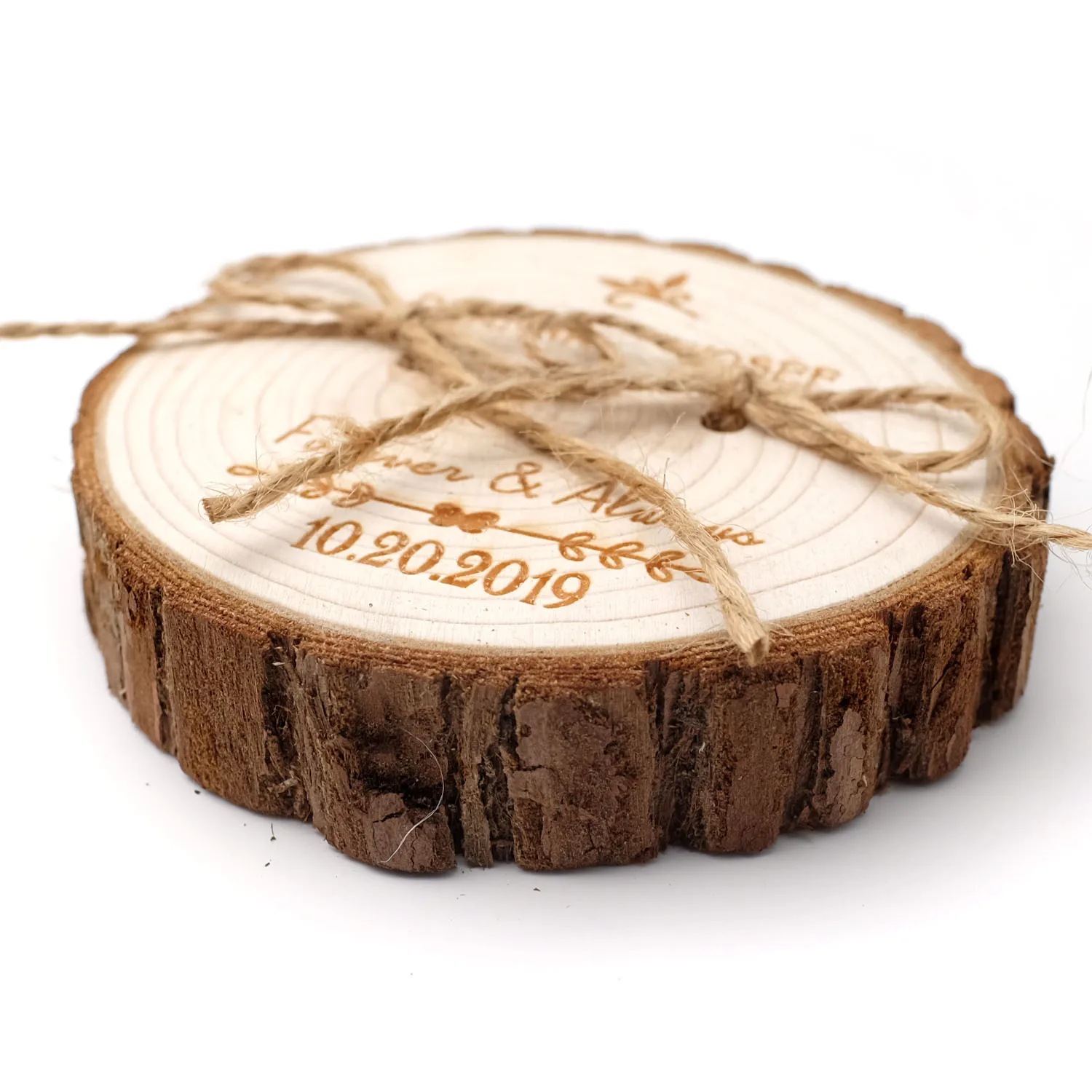 Деревянная коробка для обручального кольца Персонализированная Коробка в