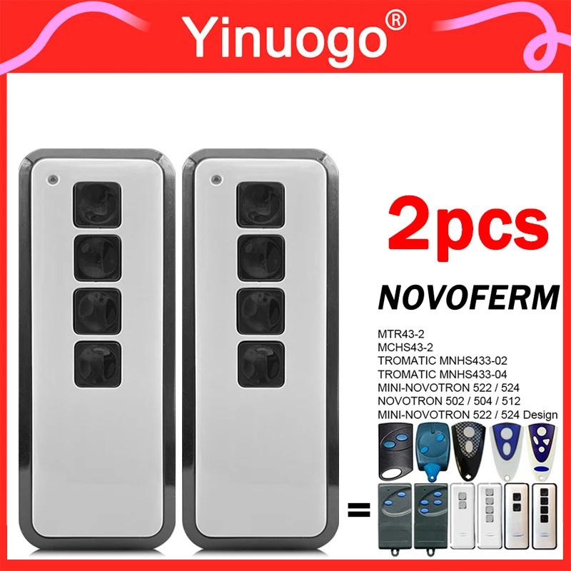 2 шт. Novoferm Mini-Novotron 524 открыватели гаражных ворот 433 МГц NOVOFERM NOVOTRON 502 MAX43-2 504 MAX43-4 512 MIX