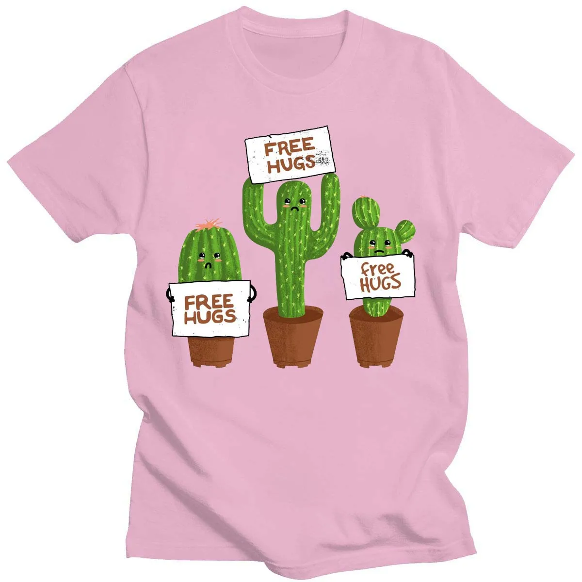 Футболка женская хлопковая с принтом кактуса и растений |