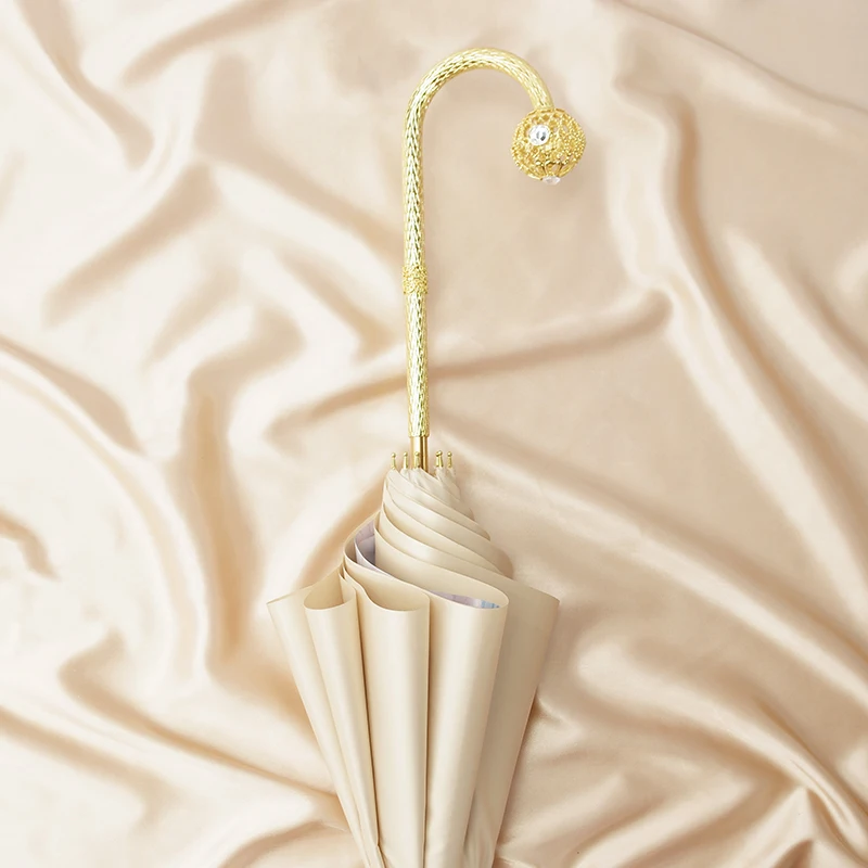 

Long Handle Women Beach Umbrella Parasol Shade Cute Luxury Manual Umbrella Large Terrace Stand Parasol Plage Outdoor Furniture