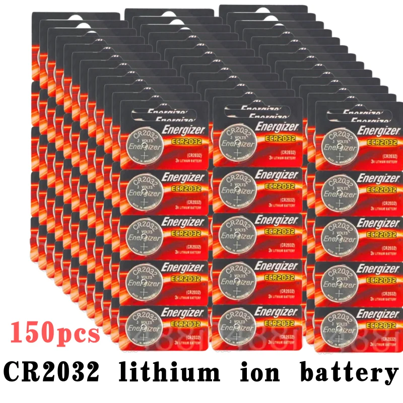 

150pcs Original cr2032 3V Lithium Button Cell battery DL2032 BR2032 5004LC CR2032 For watch Toy Motherboard Control car key