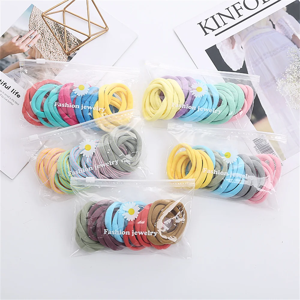 

High Quality Elastic Head Rope Hair Accessories for Women Seamless Pocketed Rubber Band Simple Ponytail Hair Ring Girl Headdress