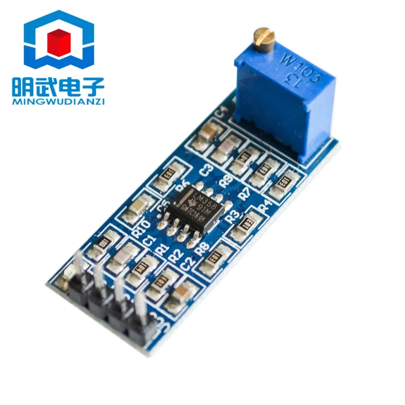 LM358 100 Times Gain Signal Amplifier Module Operational | Integrated Circuits