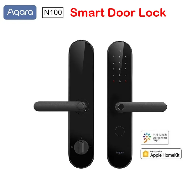 

Aqara N100 Smart Door Lock Fingerprint Bluetooth Password Unlock Works for Mijia for Apple HomeKit Smart Linkage With Doorbell