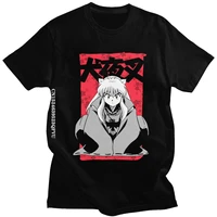feudal demon inuyasha t shirts men sesshoumaru higurashi kagome anime cartoon tees streetwear men cotton tshirts men tops