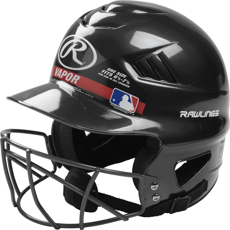

Coolflo Molded Youth Batting Helmet With Face Guard, Black