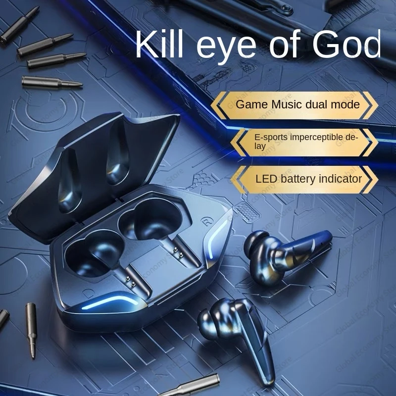 

Наушники Bluetooth 5,2, наушники Bluetooth, игровые наушники с зарядным боксом, 3000 мАч, спортивные наушники-вкладыши, гарнитура с микрофоном для allsmart