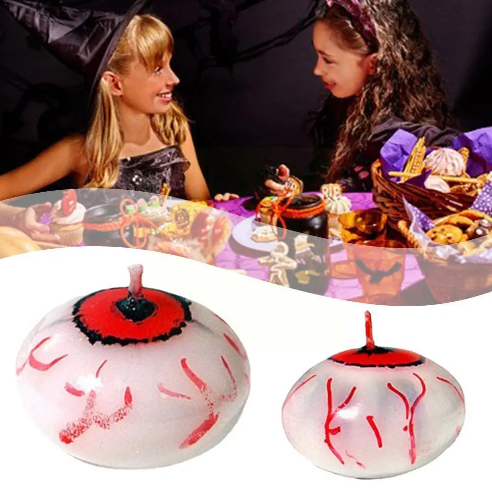 

Eyeball Candle Floating Halloween Candle Holder Halloween Pumpkin Light LED Candle Table Top Colorful Candlestick Decoratio C7F6
