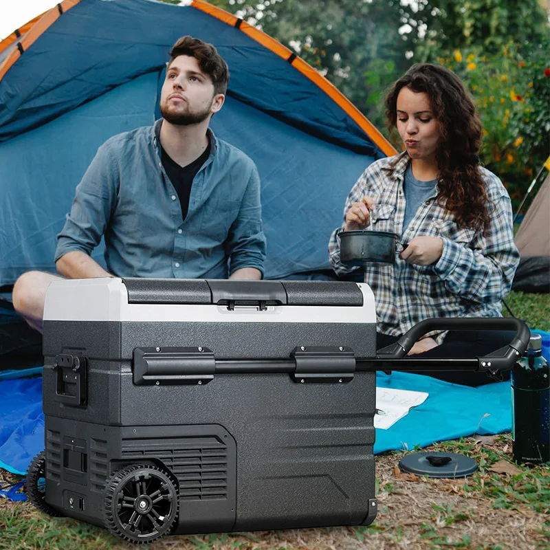 Портативный автомобильный холодильник с питанием от аккумулятора 45 л