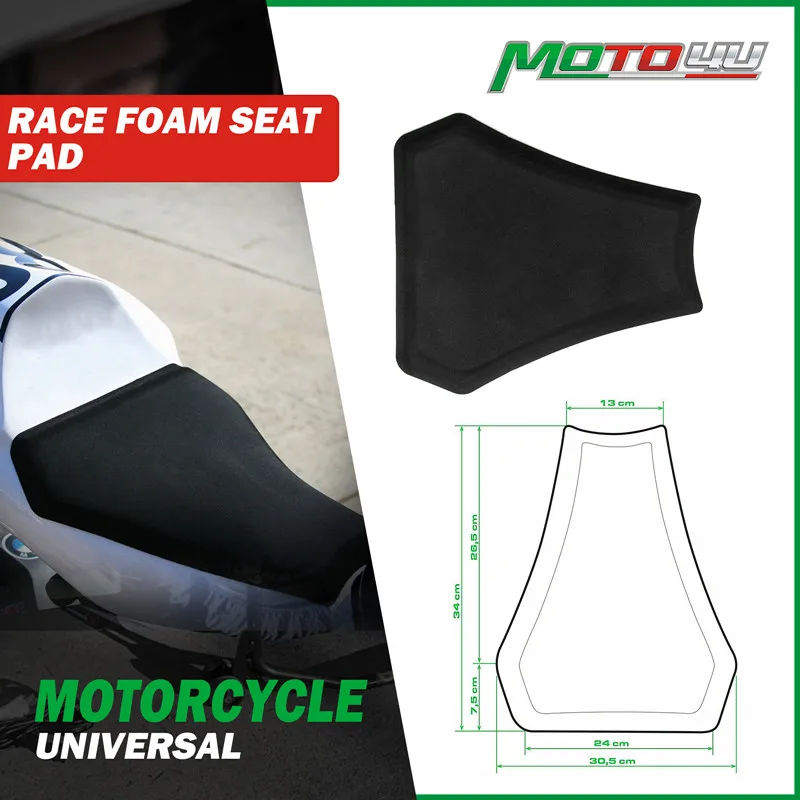 

Подушка для сиденья из пенопласта для гонок на мотоциклах, черная, универсальная, толщиной 15 мм/20 мм, для yamaha, honda, для Ducati