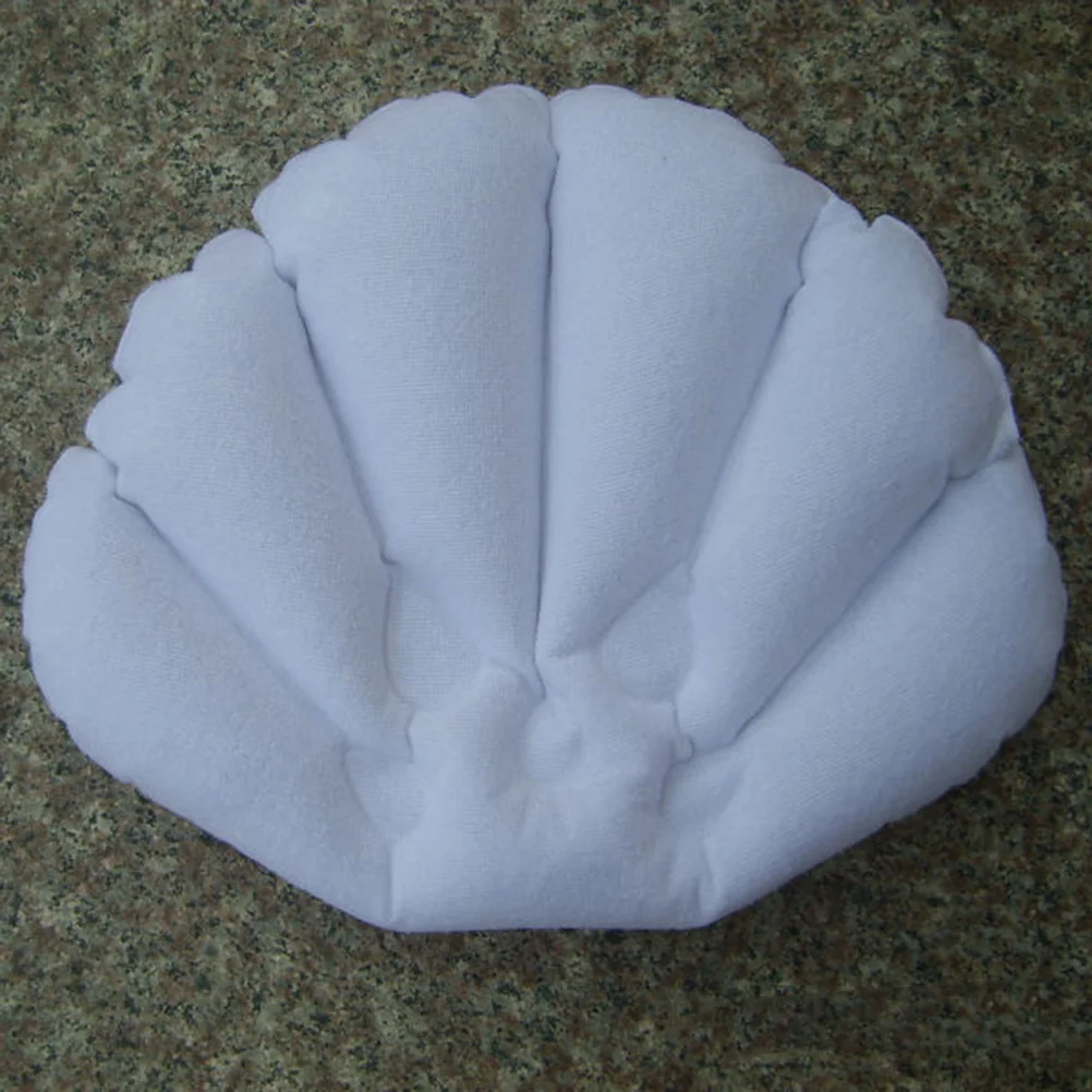 

Bath Pillow Tub Bathtub Pillows Neck Spa Inflatable Cushion Support Suction Cups Headrest Shower Ergonomic Shell Bathroom