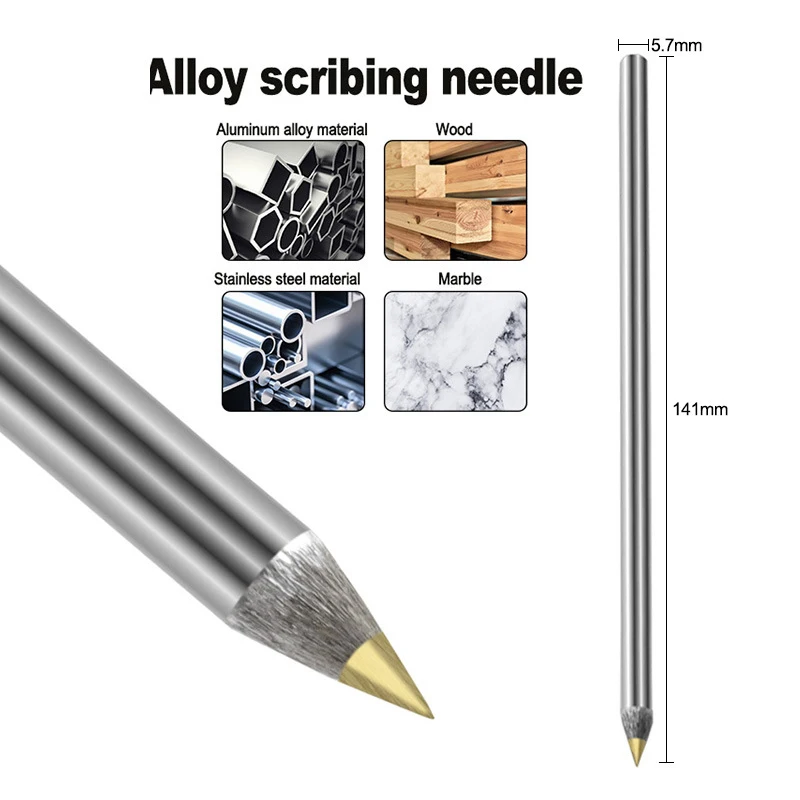 

Alloy Scribe Pen Metal Wood Cutting Marker Pencil Woodworking Metalworking Carbide Scriber Pen for Glass Tile Cutting Hand Tools
