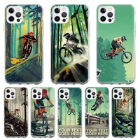 silicone case coque for iphone 13 pro max 11 12 pro xs max x xr 7 8 6 6s plus se 2020 amazing mountain bike bicycle cover funda