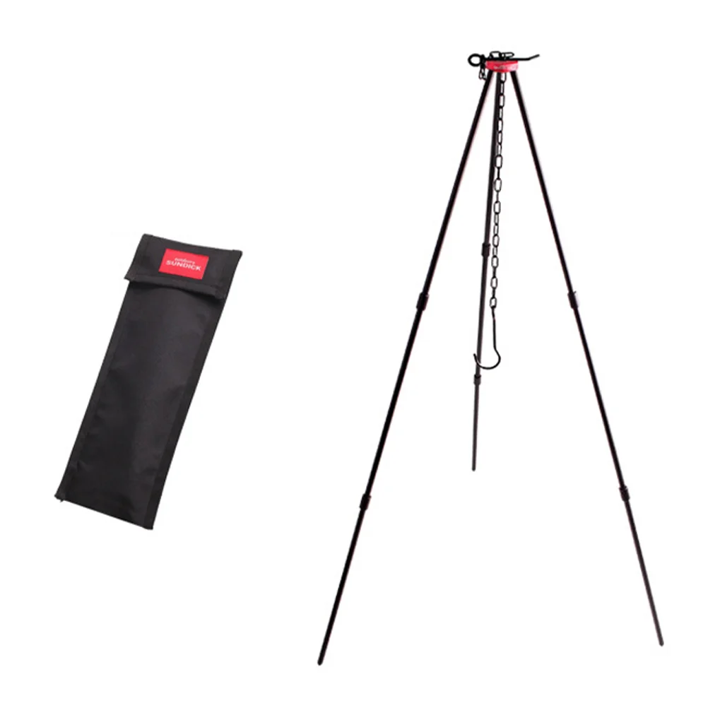 

Pot Camping Bracket Tripod Hanging Campfire Cooking Hanger Stand Bonfiretriangle Cookware Rack Chain Supplies Camp Oven Lantern
