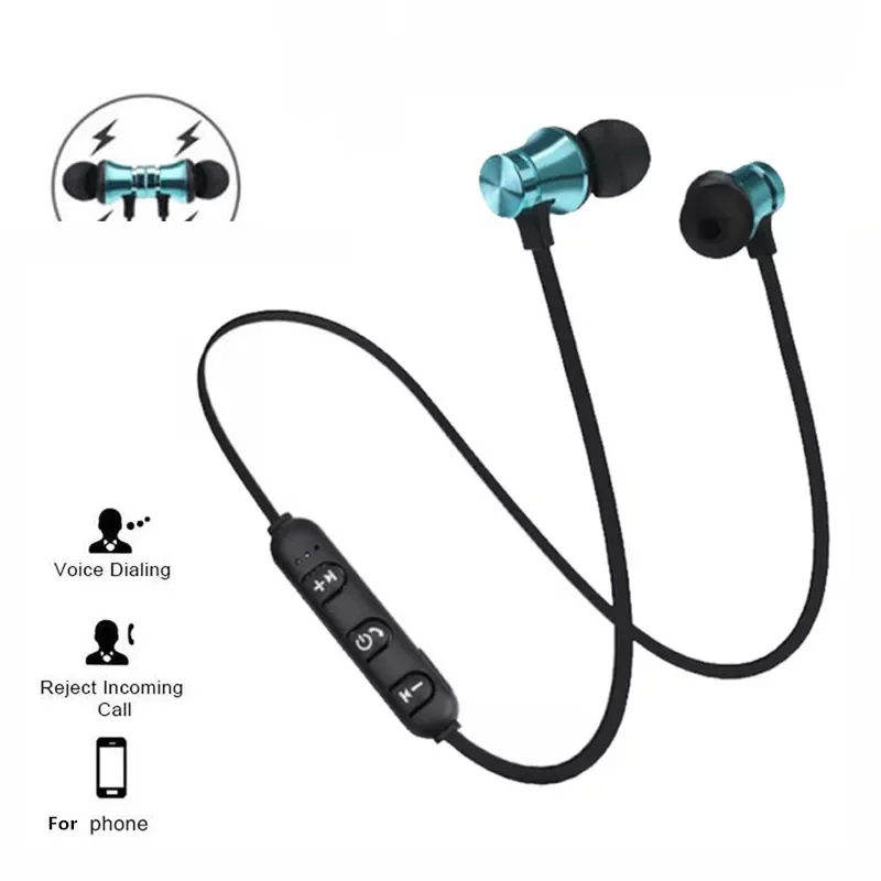 

Stereo Bluetooth Earphone With HD Mic Wireless Sport Headset Earbuds For Android IOS