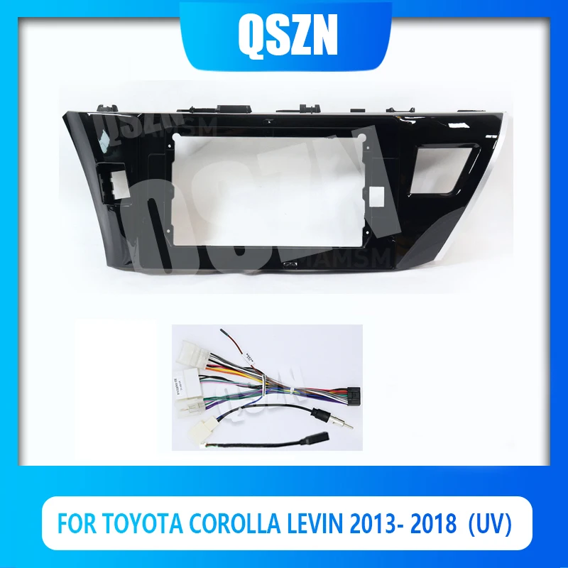 

QSZN Car Radio Fascias Video Player 2Din Panel Frame Stereo Cover For Toyota Corolla Levin 2013- 2018（UV） 10.1 inch