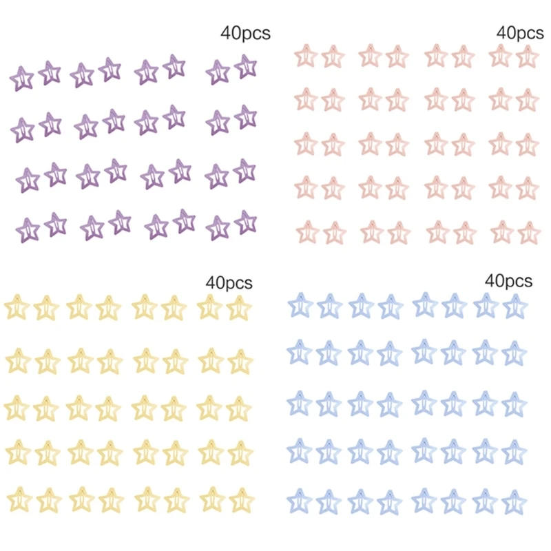 

40 шт., детские заколки для волос, с пентаграммой