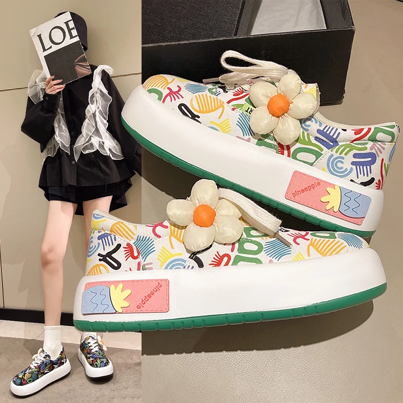 

Canvas Flat Women Shoes for Women Solid Color Flat Casual Canvas LadiesCover FootDesign Fashion IFlat Board Shoes Mixed Colors