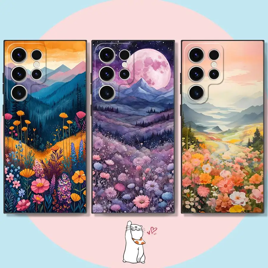 Фото Чехол Flower Sea Art для Samsung Galaxy S26 S24 Plus S23 S25 Ultra Note 20 Ultra 8 9 10 S21 FE S20 S10 S9 Funda Phone Cover №1