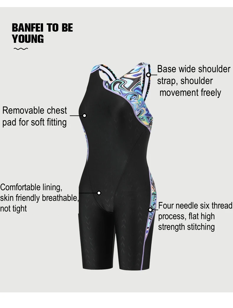 Женский слитный Профессиональный Водонепроницаемый купальник пуш-ап для