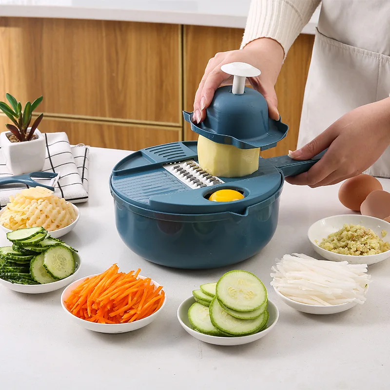 

2022 Multifunctional Vegetable Cutter Artifact Grater Scraping and Slicing Potato Radish Coarse Slicer Household Kitchen Tool
