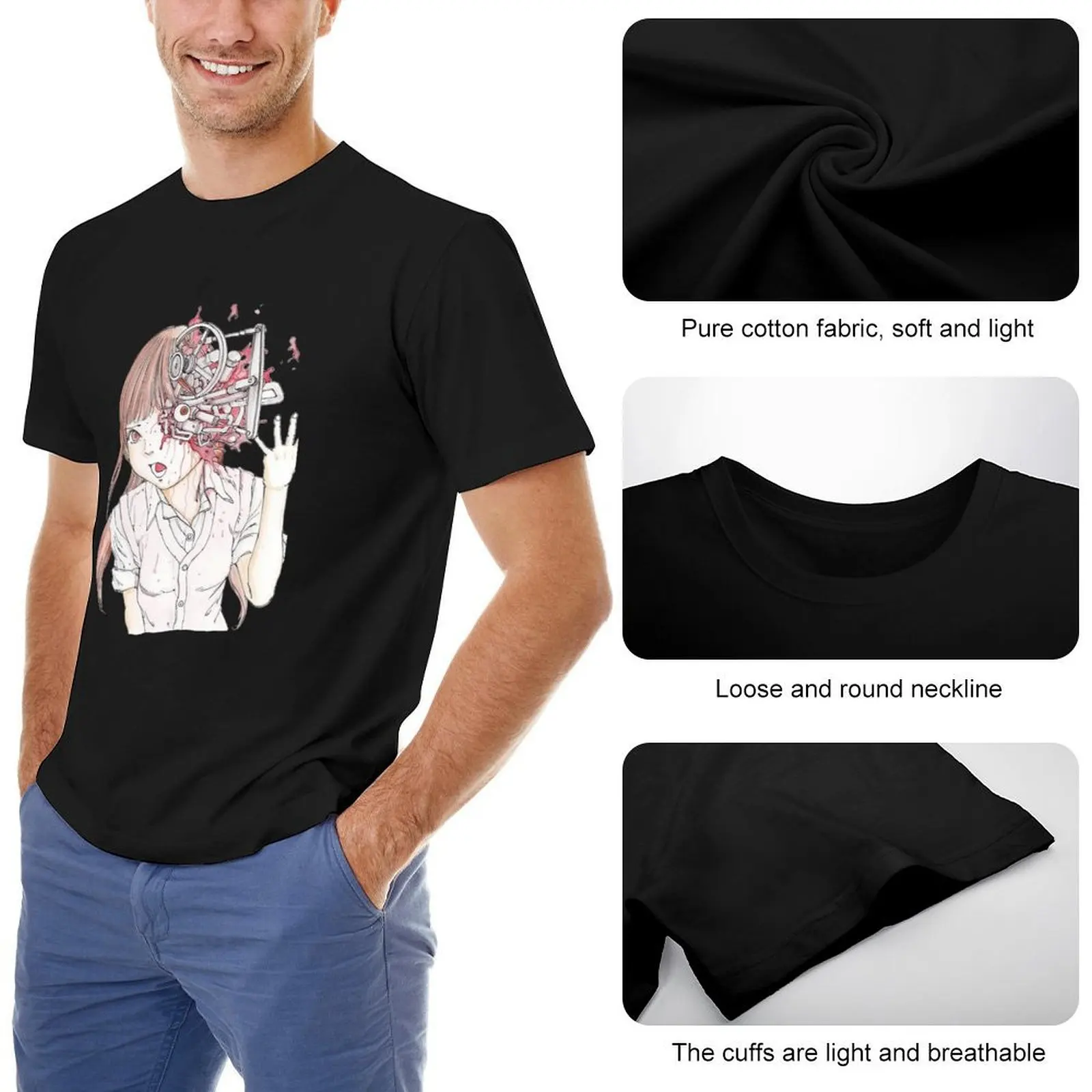 Футболка Shintaro Kago милые топы летние футболки с рисунком компрессионная рубашка