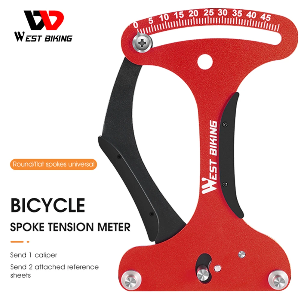 

WEST BIKING Mountain Bike Tensiometer Bicycle Wheel Spoke Checker Indicator Meter Tensiometer Bike Wheel Repair Measuring Tool