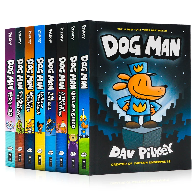 

8 Books /Set Dog Man The Epic Collection 1-6 English Kids Child Hilarious Humor Novel Manga Comic Book Gifts for Children