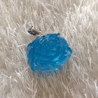natural deep blue aquamarine flower clear bead pendant 20x16x13mm brazil women men ice aquamarine jewelry necklace aaaaa