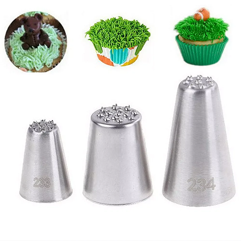 

2022New Stainless Steel Cream Decoration Mouth Small Grass Shape Cream Nozzle Baking Tools Grass Cream Lcing Nozzles Pastry Deco