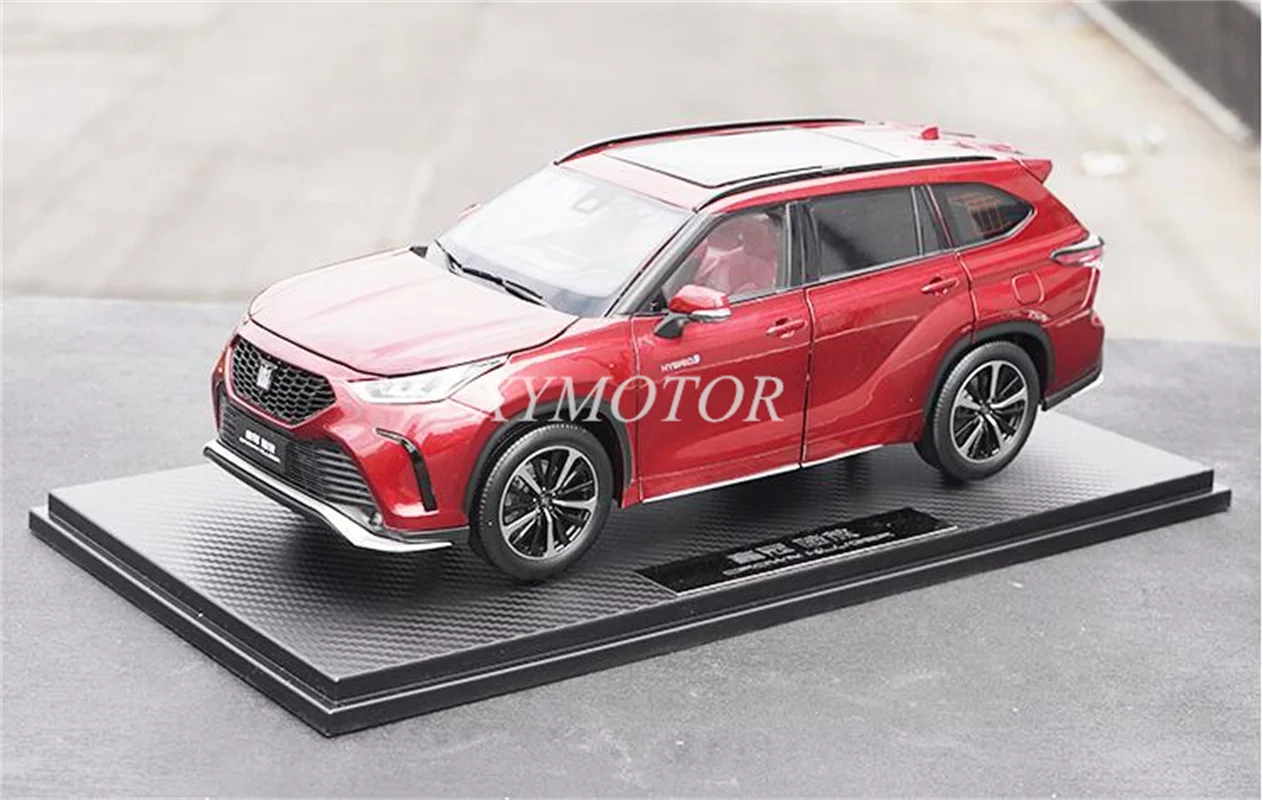 

1:18 для TOYOTA CROWN KLUGER, литые модели автомобилей, подарки, демонстрация, коллекция, орнамент, красный