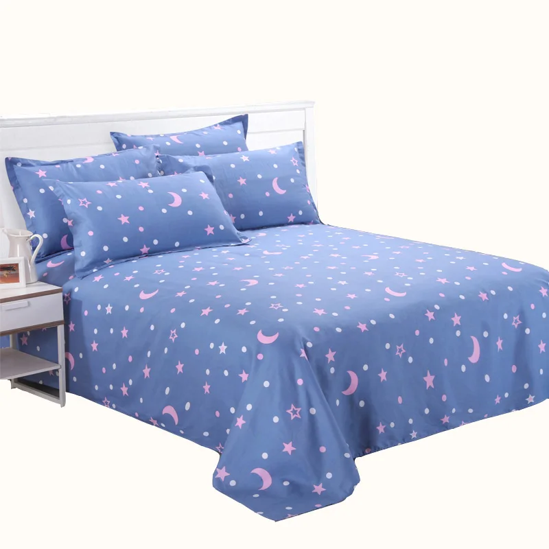 Утолщенная простыня цельная из чистого хлопка саржа .5 M .8 M2.0 двуспальная кровать