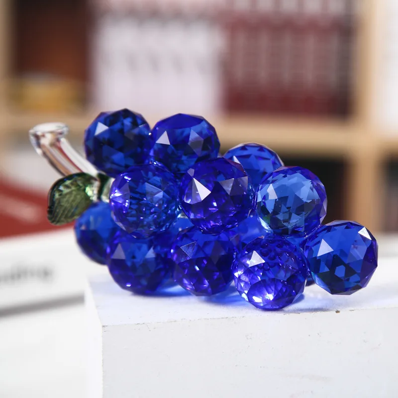 

Creative home crafts decoration crystal grape harvest mature wedding full moon gift living room plaid cabinet decoration