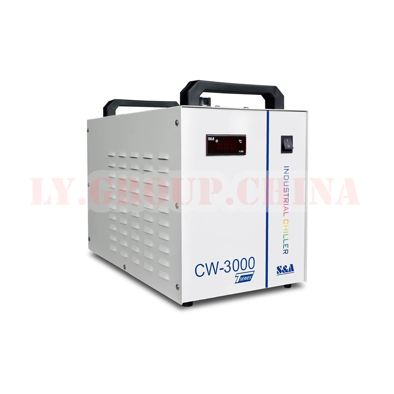 

Охладитель серии S & A CW-3000 для лазерной гравировальной машины CO2, 60 Вт/80 Вт, охлаждение шпинделя CNC со стеклянной трубкой CO2