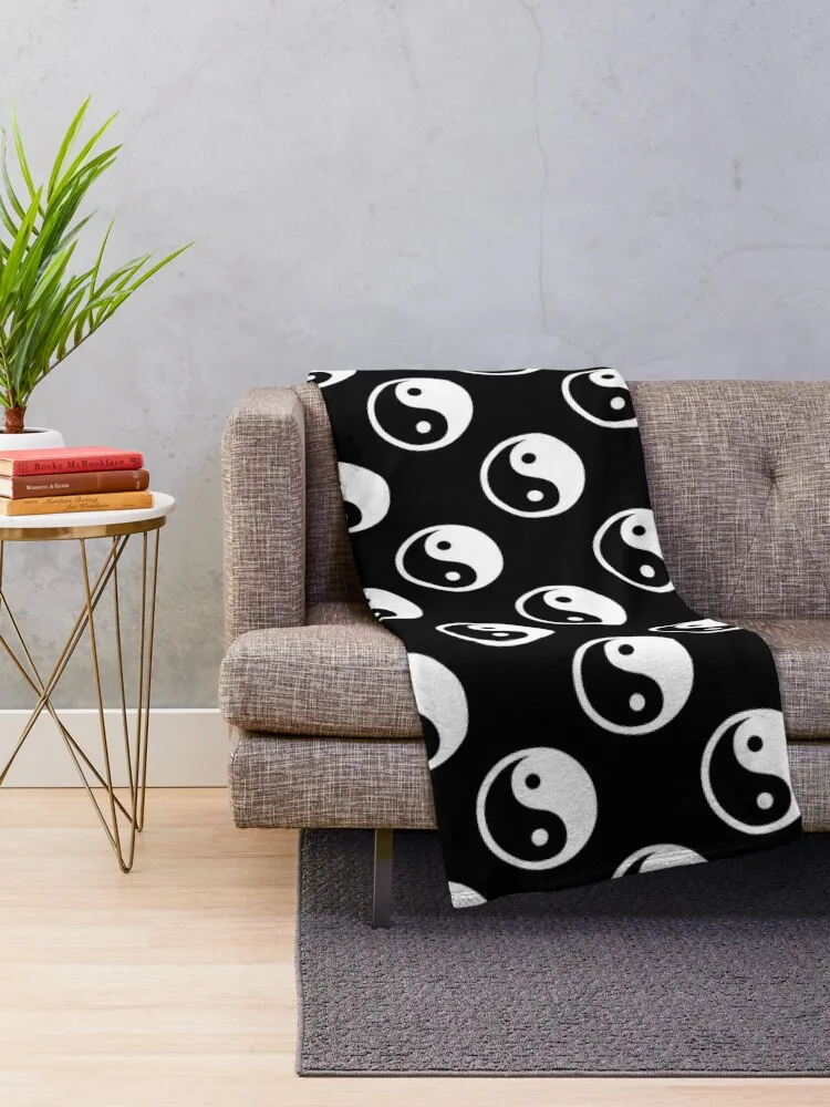Черно-белое одеяло Иньян тонкие декоративные теплые зимние одеяла для дивана