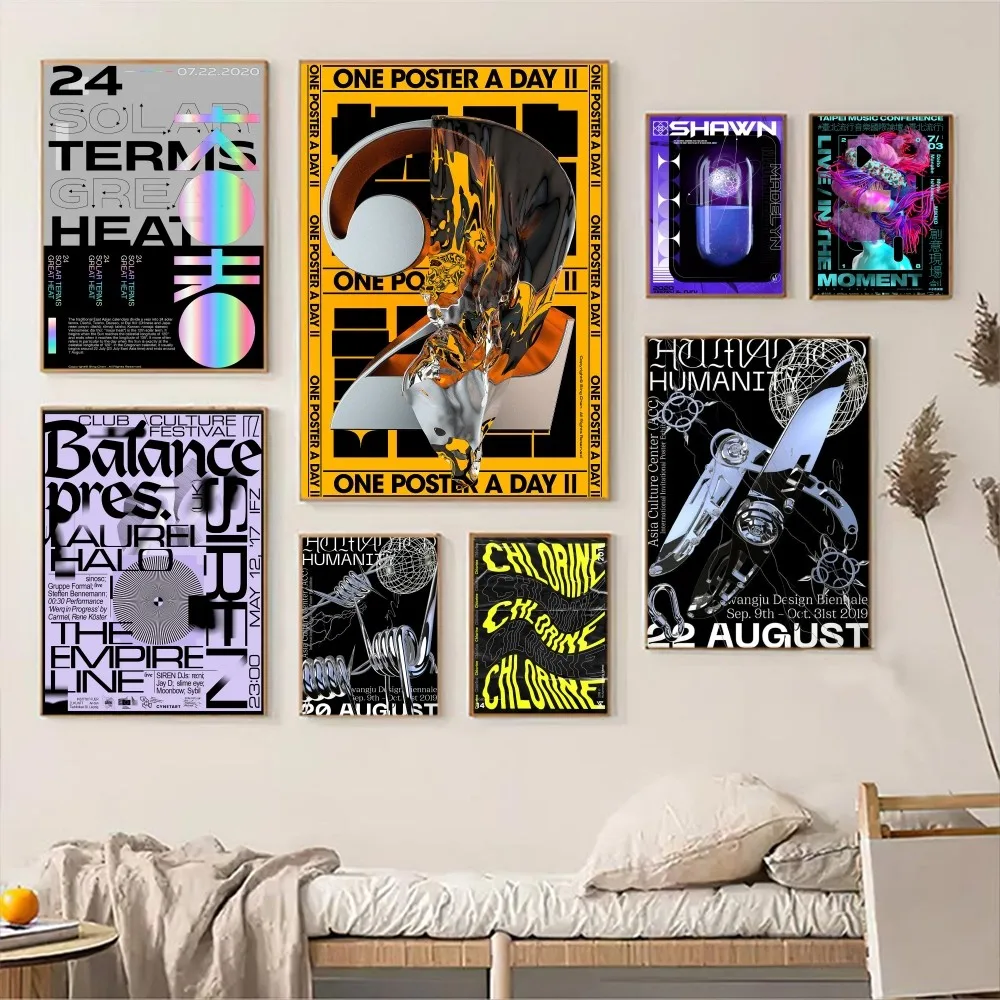 Современные европейские ретро-наклейки-плакаты для украшения дома настенная