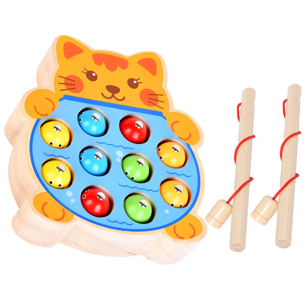 

Fishing Toys Parent-child Interaction Game For Toddlers Reel Wooden Educational Magnetic