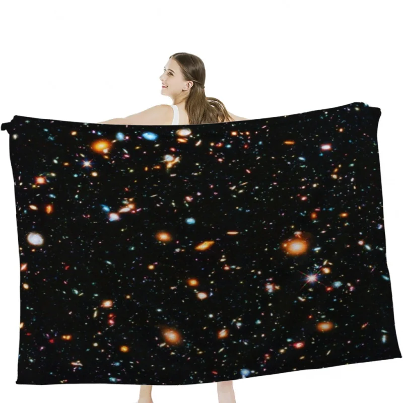 

Hubble Extreme Deep Field Soft Velvet Blanket Lightweight Bed Blanket Home Decor Fleece Blanket