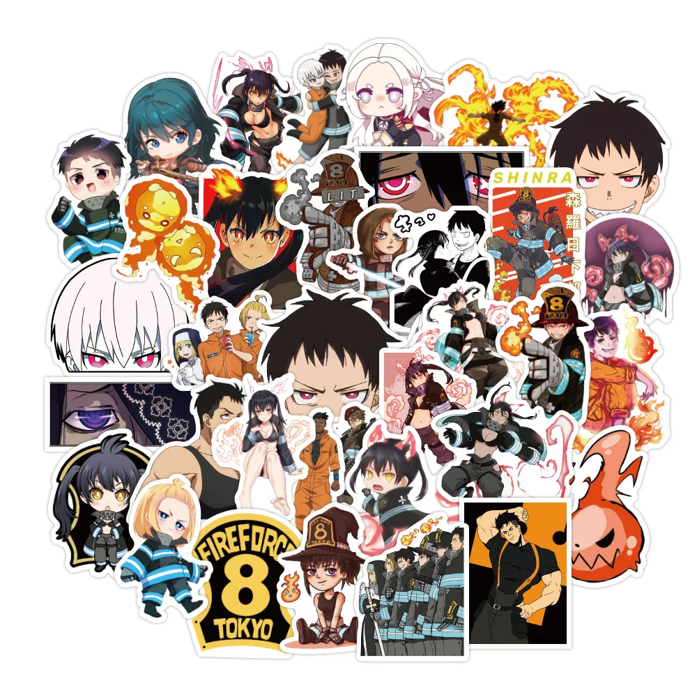 

10/30/50pcs Shinra Kusakabe Cartoon Anime Fire Force New Sticker For Luggage Laptop Ipad Gift Skateboard Sticker Wholesale
