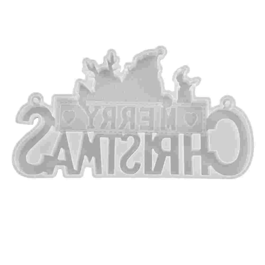 

Christmas Merry Resin Mold Molds Epoxy Casting Silicone Mould 3D Sign Letter Diy Crystal Transparent Tag Ornaments Jewelry