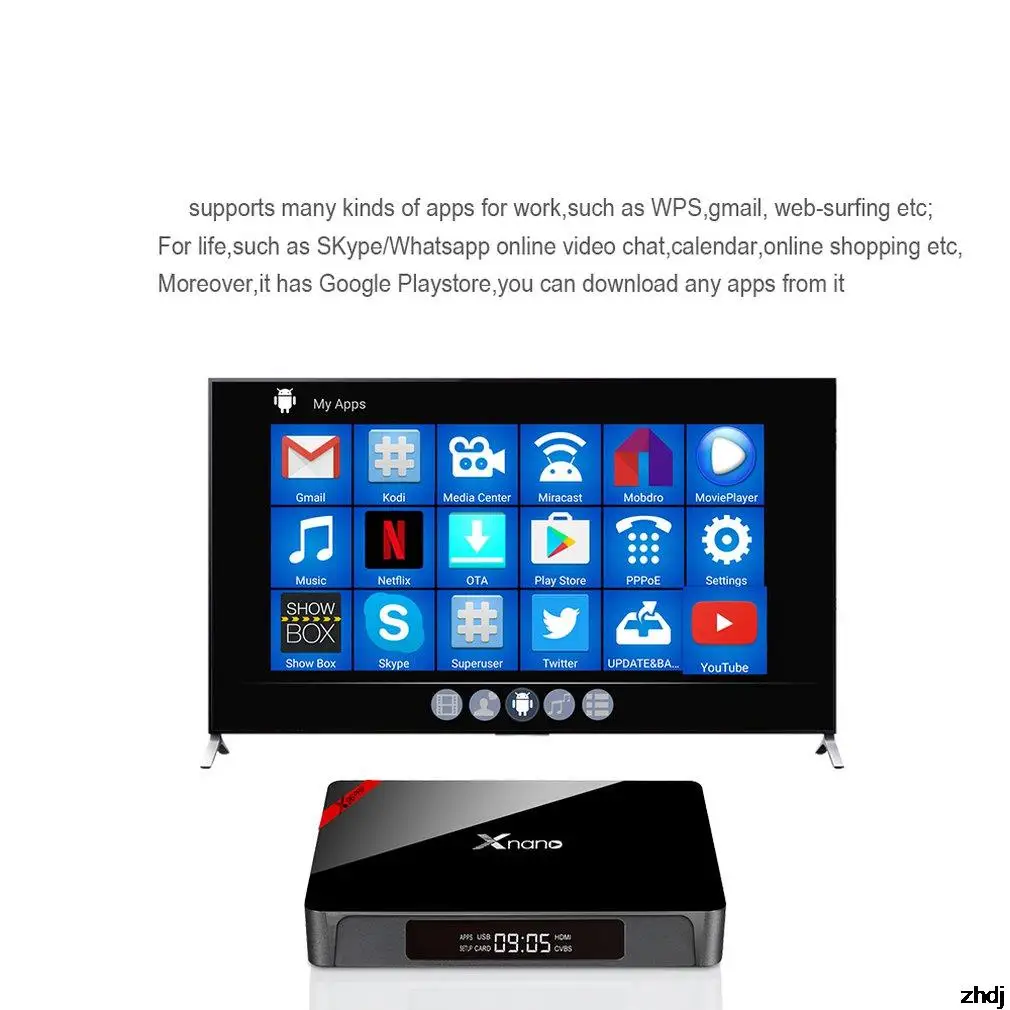 Приставка Смарт-ТВ Amlogic S905X Android 6 0 4K 4 ядра 2 ГГц 1 + 8 Гб Wi-Fi |