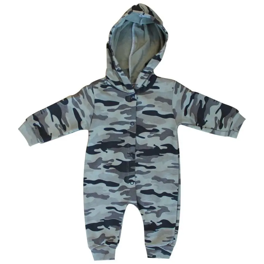 

Baby boy Hooded Camouflage Overalls