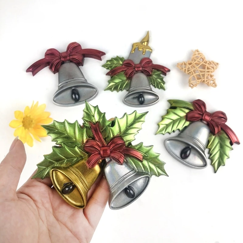 

3D Christmas Bell Silicone Mold DIY UV Epoxy Resin Pendants Crafts Casting Mould Home Decor Jewelry Making Tool Accessories