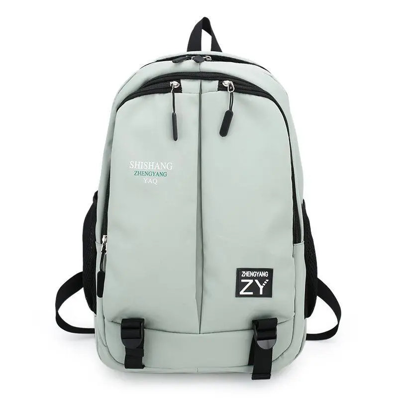Вместительный нейлоновый рюкзак для мужчин и женщин, повседневные школьные ранцы зеленого цвета для подростков и мальчиков и девочек в Кор...