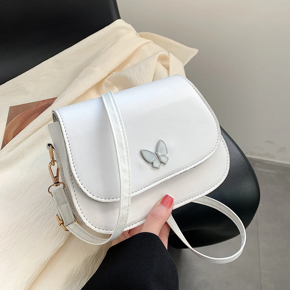 

Women Butterfly Shoulder Crossbody Bag Vintage Magnetic Buckle Small Square Bag Handbag Female Stylish Crossbody Messenger Bag